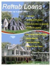 FHA 203k rehab loan flyer